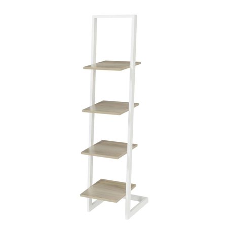 CONVENIENCE CONCEPTS Designs2Go 4 Tier Ladder Bookshelf, Ice White & White - 13.5 x 13 x 56 in. HI2540050